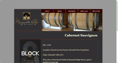 Desktop Screenshot of manzanitaridgewinery.com