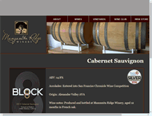 Tablet Screenshot of manzanitaridgewinery.com